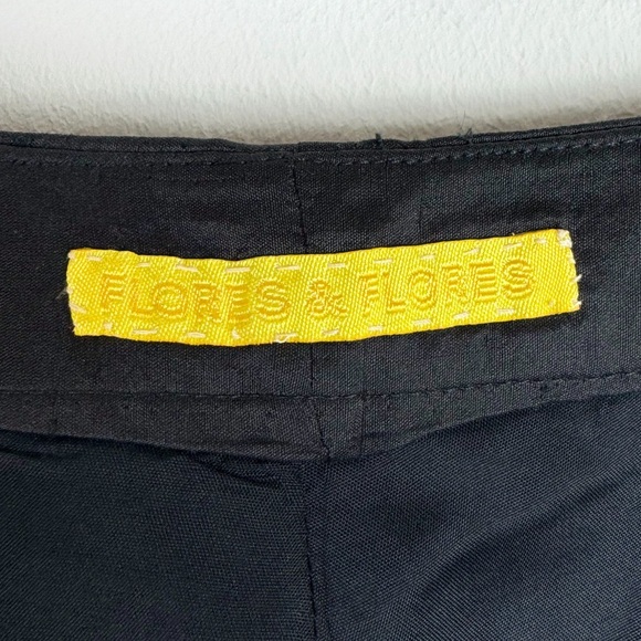 Flores & Flores Black Silk Crop Pants - Picture 3 of 8